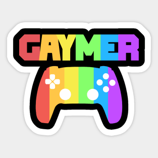 Gaymer Gay Pride Rainbow Gamer Gaming LGBTQ Sticker